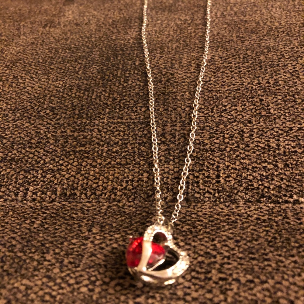 Sapphire Stone silver necklace